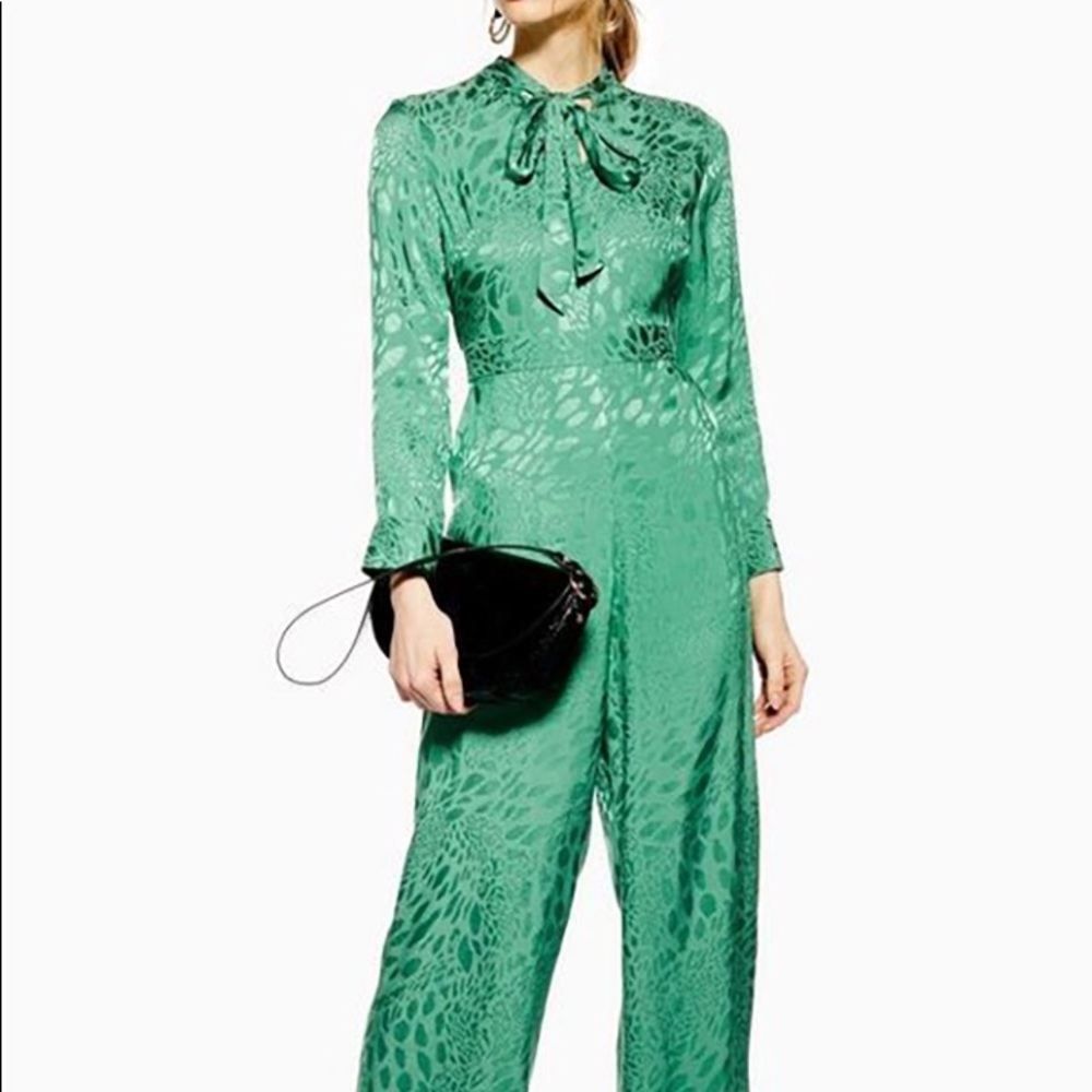 Top shop women’s emerald green jumpsuit